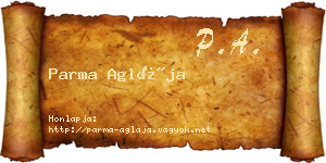 Parma Aglája névjegykártya